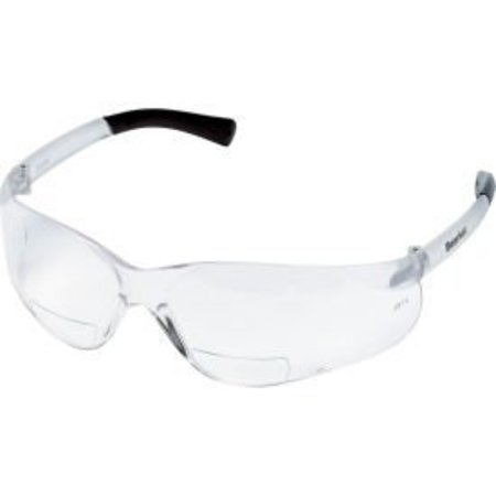 MCR SAFETY MCR Safety® BearKat® BKH20 Safety Glasses BK1 Magnifiers, 2.0 Strength, Clear Lens BKH20